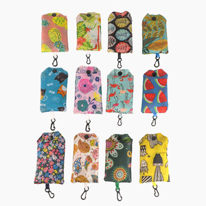 Pink Floral Polyester <b>Foldable</b> Shopping <b>Bag</b> Large Size Shoulder Handle For Groceries - Product Image 2