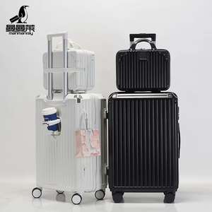 Neues Design Kosten leistung Harts chale Tragbares ABS Handgepäck-Sets mit Getränke halter und 14-Zoll-Kunststoffkoffer - Product Image 1