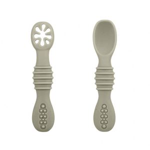 Nuevo Juego de Cucharas de Silicona de Grado Alimenticio de Dos Etapas, Libres de BPA, Redondas, Suaves, para Entrenamiento de Alimentación - Product Image 5