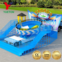 Attraction portable Disco Tagada sur remorque, manège mécanique de fête foraine à prix d'usine, montée sur remorque, pour parcs d'attractions