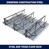 Plaque de plancher en acier galvanisé Zhenpeng TD7-80, résistante aux tremblements de terre, pour la construction de bâtiments de grande hauteur