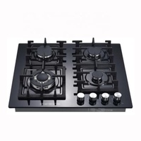 Cuisinière à gaz encastrable 4 feux 2022 avec dispositif de sécurité, alimentation par batterie/électrique