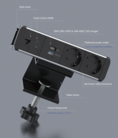 Multiprise de bureau SINOAMIGO à pince, charge rapide avec ports USB, prise UK EU US, prise de courant de bureau