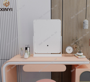 <span class=keywords><strong>Miroir</strong></span> de maquillage intelligent LED Fill Light Beauty <span class=keywords><strong>Miroir</strong></span> d'habillage simple face en forme de cheveux de <span class=keywords><strong>grande</strong></span> <span class=keywords><strong>taille</strong></span> Design moderne Métal Verre Durable - Product Image 5