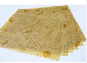 Vente directe d'usine, papier d'emballage pour hamburger personnalisé imprimé, enduit de PE, résistant à la graisse - Product Image 2