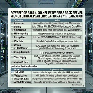 Serveur en rack d'entreprise Dell PowerEdge R860 à 4 sockets, processeur Intel Xeon, serveur critique pour la virtualisation <span class=keywords><strong>SAP</strong></span> HANA - Product Image 3