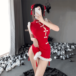 <span class=keywords><strong>Vestido</strong></span> de <span class=keywords><strong>Nochevieja</strong></span> para Mujer, Ropa Interior Navideña, Disfraz de Cosplay, <span class=keywords><strong>Vestido</strong></span> Navideño, Conjunto de Lencería - Product Image 3