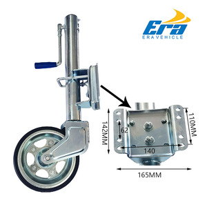 Nouvelle <span class=keywords><strong>roue</strong></span> de <span class=keywords><strong>jockey</strong></span> robuste de 57 mm, haute résistance, résistante à la corrosion, capacité de charge de 500 kg, poignée en acier pliable, support pivotant pour <span class=keywords><strong>remorque</strong></span> - Product Image 4