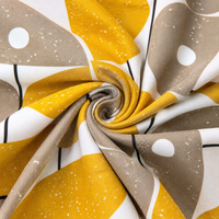 Tissu extensible en maille de soie de lait respirant à imprimé géométrique, en polyester et élasthanne, pour housses de chaise et de canapé personnalisables