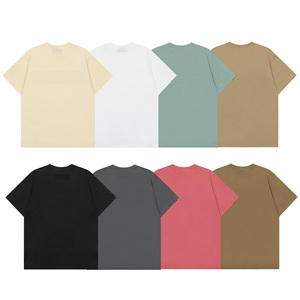 Mode 2024 paura taglie forti 100% cotone 220GSM oversize t-shirt Hip Hop di lusso Slim-Fit grafica personalizzata t-shirt da uomo - Product Image 1