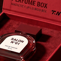 Scatola Regalo di Lusso Personalizzata Rossa per Colonia e Profumo, Scatola Magnetica con Confezione in Carta per Fragranze
