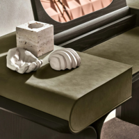 Table de toilette avec miroir unique, commode de chambre à coucher, commode à miroir, meuble moderne, tiroir, table de toilette de luxe