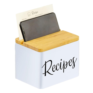 Scatola per ricette in metallo per fattoria organizzatore per porta ricette in latta personalizzato di grandi dimensioni - Product Image 2