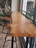 Table haute rectangulaire en bois massif pour comptoir de bar, table de salle à manger, table de café, style américain, personnalisable, pour la maison