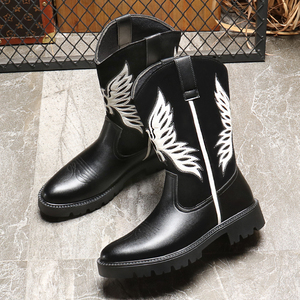 Bottes Chelsea Western mi-hautes brodées pour hommes – Vente en gros - Product Image 2