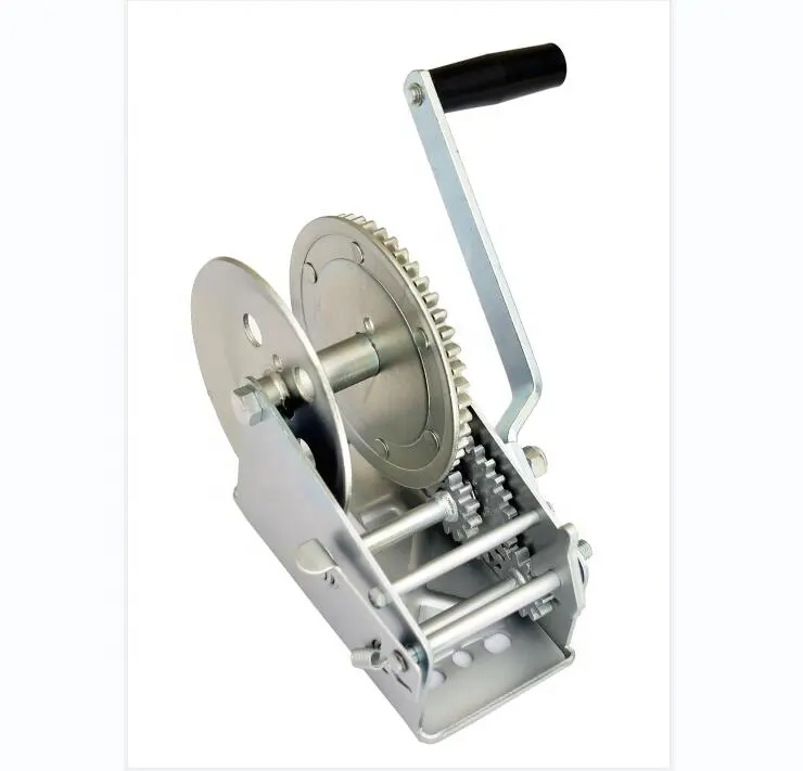 2500 LBS gear hand manual operated zinc chromed steel boat trailer winch yacht winch