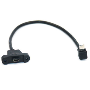 <b>Micro</b> Usb 5p Female With Screw Hole Adapter <b>Extension</b> Cable For Panel Mounting - Product Image 2