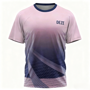 T-shirt d'entraînement unisexe d'été de bonne qualité à manches courtes, séchage rapide, respirant, avec logo personnalisé, grandes tailles, pour la course et le sport - Product Image 2