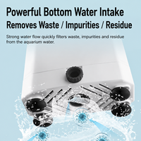 Filtre d'aquarium à faible niveau d'eau, aspiration puissante du fond, pompe de filtration silencieuse, biofiltration pour aquarium de tortues, crevettes, betta