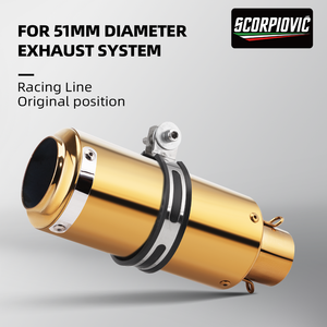 51mm GP Racing Moto <span class=keywords><strong>Silencieux</strong></span> D'échappement Universel Sport Vélo <span class=keywords><strong>Silencieux</strong></span> Nouvelle Condition pour CBR650 <span class=keywords><strong>MT07</strong></span> PCX125 PCX150 R3 R27 - Product Image 2