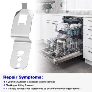 ขายึดเครื่องล้างจาน 00628371 สแตนเลสสำหรับชิ้นส่วนทดแทนขายึดด้านข้างเครื่องล้างจานบ๊อช - Product Image 3