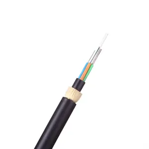G652D kabel serat optik ADSS, 1KM harga Per Meter Mode tunggal kabel adss serat optik 144 100m 200m 300m 400m lebar 500m