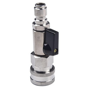 Laveuse à haute pression Machine à laver de voiture <span class=keywords><strong>tuyau</strong></span> de pistolet à eau en acier inoxydable 1/4 et 3/8 raccords de commutation de soupape mâle/femelle - Product Image 2