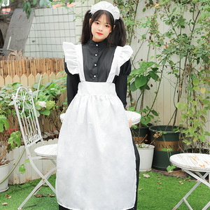 Tenue de demoiselle d'honneur classique noire et blanche, vêtements longs pour femmes, costume de style Lolita pour cosplay, vêtements de scène, printemps 2025 - Product Image 4