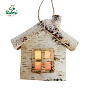 Guirlande lumineuse LED pour décoration <span class=keywords><strong>de</strong></span> noël, artisanat en bois <span class=keywords><strong>de</strong></span> rose et écorce, étoile cœur, suspendu, <span class=keywords><strong>avec</strong></span> éclairage - Product Image 1