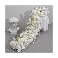 LEXI Chemin de table en fleurs artificielles en soie, arrangement mural, vente en gros d'usine pour mariage, fête, événement, décoration intérieure