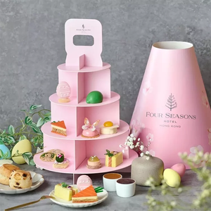 <span class=keywords><strong>Torre</strong></span> de Exhibición de Pasteles y Cupcakes de 3 Niveles Personalizada, Papel Repujado y Cartón para Panadería, Cajas Tipo Carpeta para Donas, <span class=keywords><strong>Sushi</strong></span> y Pan - Product Image 2