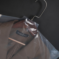 Sacs en plastique pliables semi-transparents de luxe, résistants à l'humidité, à fermeture thermique, pour vêtements et costumes, protection anti-poussière, vente en gros