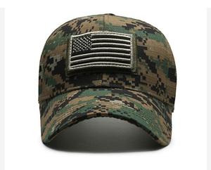 Parche de bandera de EE. UU. Extraíble bordado, pegatina de Velcro, Camuflaje táctico, gorra de camionero Retro ajustable, gorra de béisbol de camuflaje - Product Image 2