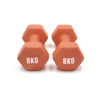 Haltères en néoprène rose de gymnastique à domicile pour femmes haltères colorés personnalisés en gros
