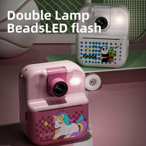 カメラプリンターP02ミニデジタルカメラ子供用おもちゃサーマルプリンターMicroSDプラスチック1080pビデオMP3 2.4インチスクリーンインスタントフォト - Product Image 3