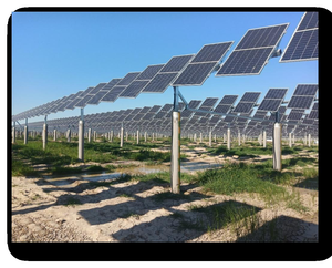 Pelacak tenaga surya kustom 6KW, dengan penggerak lengan atau aktuator linier sumbu ganda ikuti matahari, pelacak surya sumbu ganda - Product Image 3