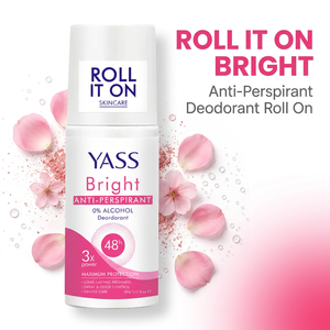Déodorant <span class=keywords><strong>anti</strong></span>-<span class=keywords><strong>transpirant</strong></span> YASS Bright Roll-on 60g 3x plus puissant, protection maximale 48h, 0% d'alcool, peaux sensibles, pour femmes - Product Image 1