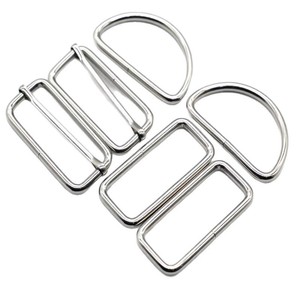 Hebillas de metal en forma de D para bolsos, herrajes ajustables chapados, formas cuadradas y ovaladas, construcción duradera de aleación de zinc - Product Image 4