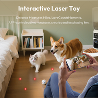 Distributeur Automatique Intelligent Elecpet 6L Pour Animaux de Compagnie avec Laser, Connexion Wi-Fi, Caméra HD 1080P, Suivi Vidéo des Animaux et Interaction IA Connectée