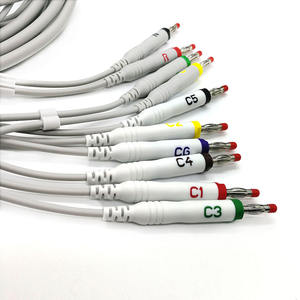 ใช้ได้กับสาย <span class=keywords><strong>ECG</strong></span> สำหรับผู้ป่วยแบบชิ้นเดียวหลายชิ้นสายเคเบิล <span class=keywords><strong>ECG</strong></span> 10สายตะกั่ว EKG - Product Image 3