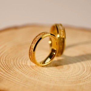 Anillos de <span class=keywords><strong>boda</strong></span> de lujo de tungsteno y carburo para hombre y mujer, chapados en oro y arenados, al por mayor - Product Image 3