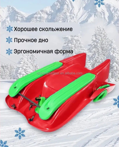 Luge en plastique durable pliante de chariot de bébé de HDPE de haute qualité avec le volant pour la luge extérieure - Product Image 3