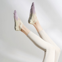 Chaussettes de cheville professionnelles antidérapantes pour femmes chaussettes de Fitness de Yoga d'été chaussettes tricotées à cinq doigts pour Pilates Yoga Floor Fitness