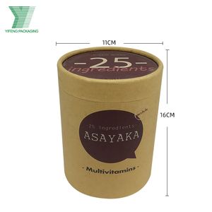 New design custom logo printed candle kraft paper cylinder tube packaging box