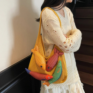 Nuevo <span class=keywords><strong>Bolso</strong></span> Tote de <span class=keywords><strong>Ganchillo</strong></span> para Mujer 2025, <span class=keywords><strong>Bolso</strong></span> de Mano Creativo y Bonito Estilo <span class=keywords><strong>Boho</strong></span>, Color Block, Calado, Gran Capacidad, <span class=keywords><strong>Bolso</strong></span> de Playa - Product Image 4