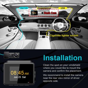 Caméra de voiture haut de gamme IMX415 UHD avec enregistreur vidéo, objectif avant et objectif arrière 2K en option, enregistrement 4K réel - Product Image 4