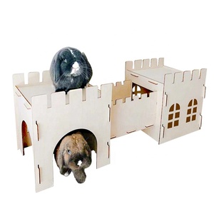 Sperrholz Spielzeug Schloss Spielhaus Pet Hide <span class=keywords><strong>House</strong></span> Holz Kaninchen haus - Product Image 1