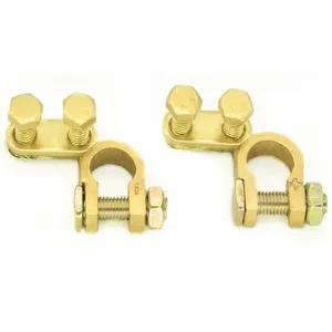 Brass Crimp Style Battery Terminal Connector Car Battery Clips Terminal Set