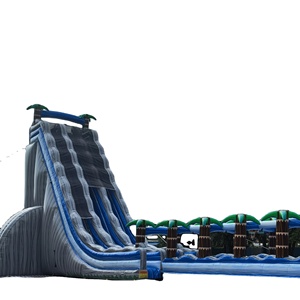 44フィートの長さの子供と大人向けの巨大なインフレータブルウォータースライダー、夏の楽しみやプールパーティーに最適な屋外スリップアンドスライド - Product Image 1