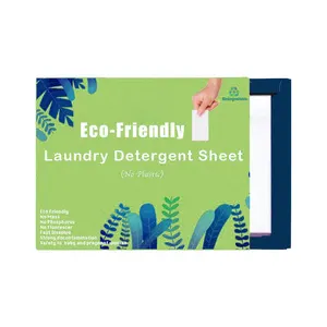 OEM/ODM Lightweight Liquidless Eco-Friendly Fresh Scent Deep Clean Detergent for Clothes No Plastic Jug Laundry Detergent Sheets